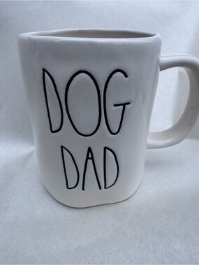 Rae Dunn ‘Dog Dad’ White Ceramic Mug